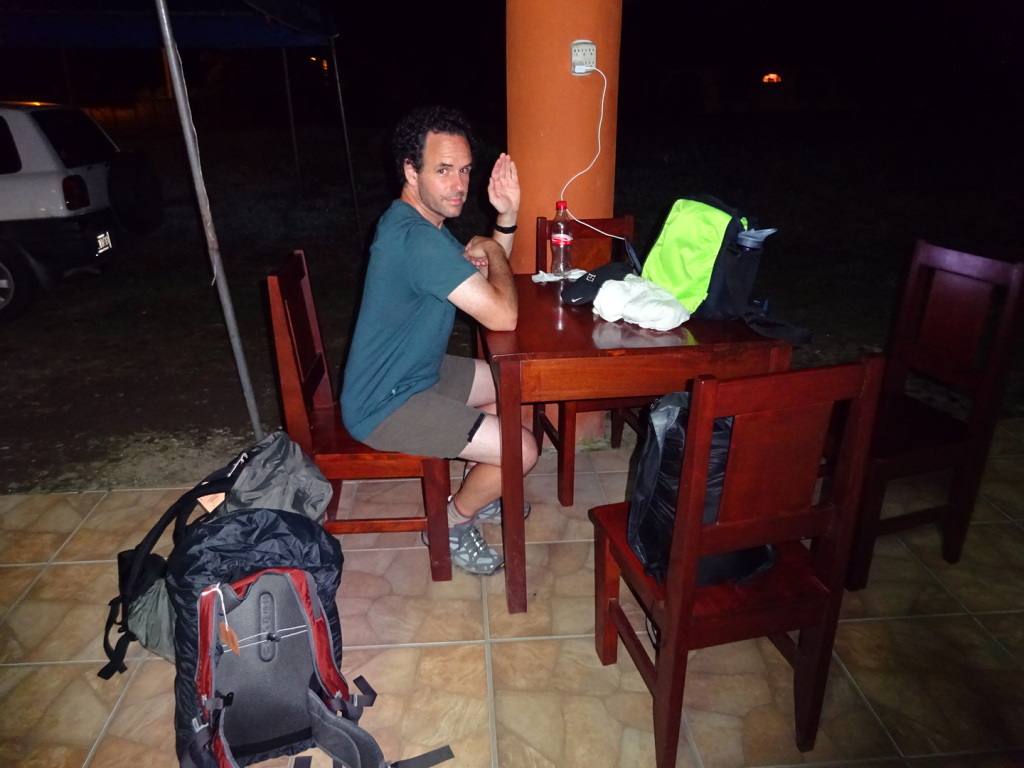 Aaron waiting in the truck stop. We spent the first seven hours there before we had to vacate to the road.