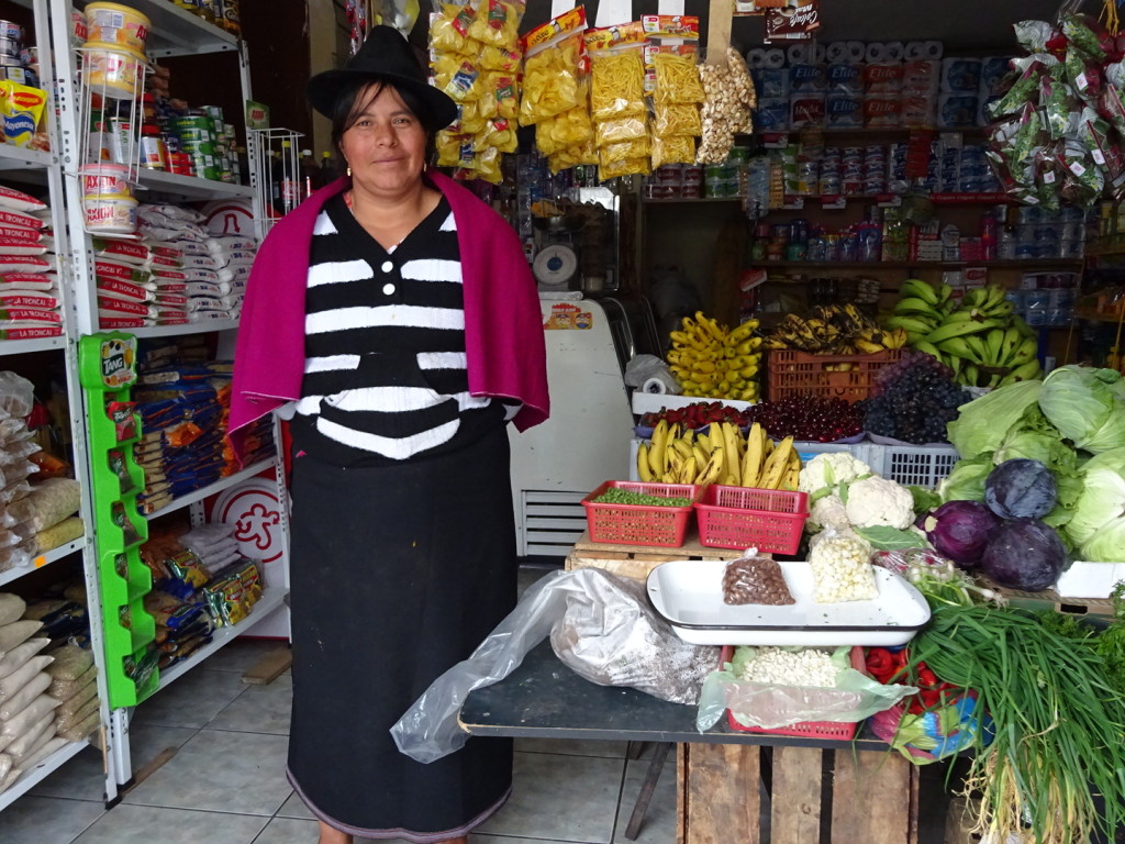 She was our local fruit seller - she wouldn't do it for a photo, but she had a wonderful smile!