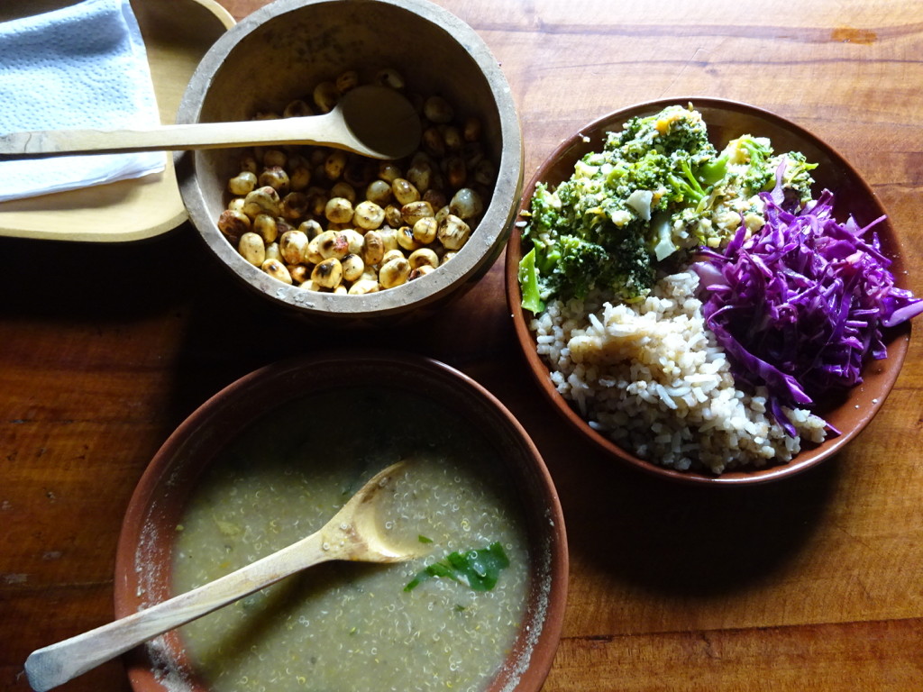 Lunch is served!  I loved, loved, LOVED the chard corn. It was a lot like the old maids from popcorn, but crunchier.