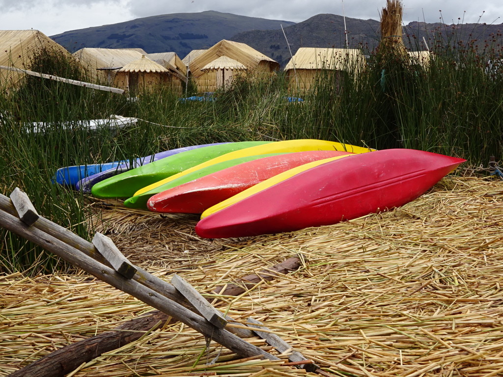 Locals do not use the reed boats for every trip...sometimes you just want a candy-colored-cannoe.