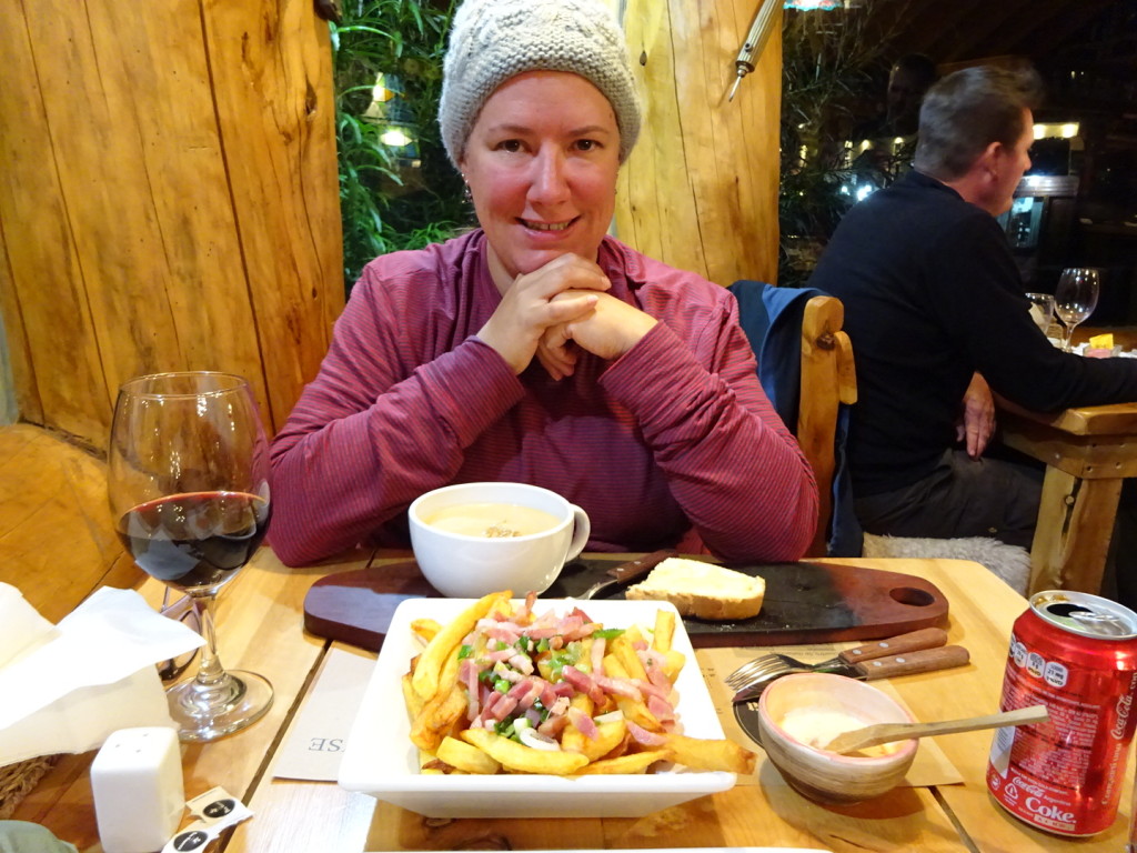 And after 20 miles of hiking you can totally have delicious creamy soup and french fries for dinner! 