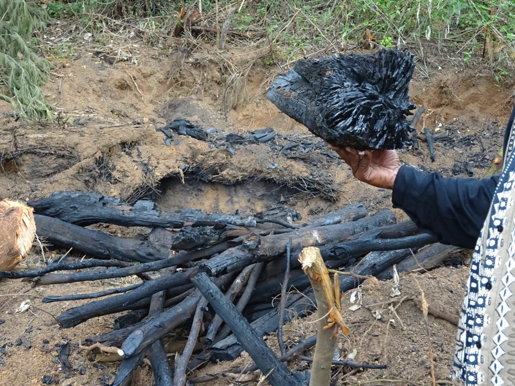 As we walked through some sort-of-protected lands we found a lot of areas where people were making charcole. It's enviromentally distructive but before we get to judgy about it...these folks don't have a lot of options. It's just a bad situation.