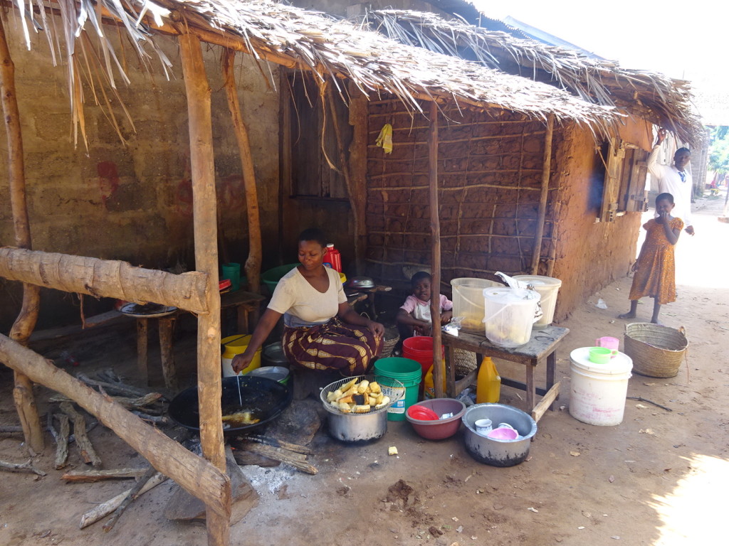 This cafe is in Amboni Village. Little children stop here for a snack during school.