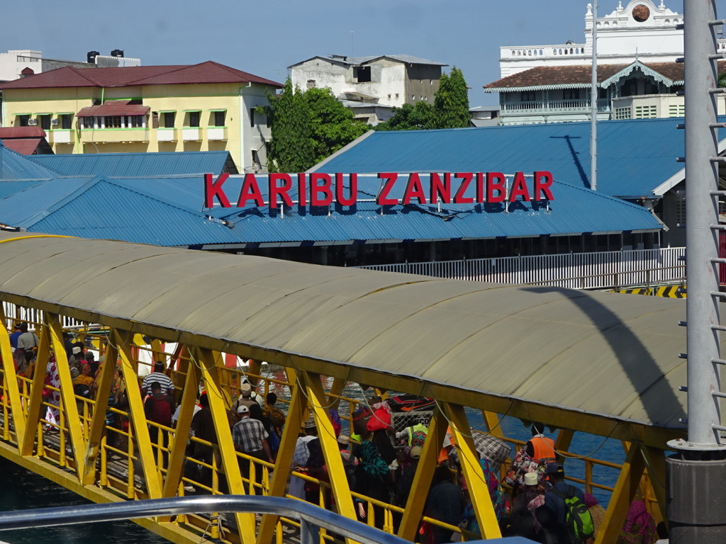 Karibu (means "welcome") to Zanzibar. This is where we got off of the ferry and started our Zanzibar adventure.