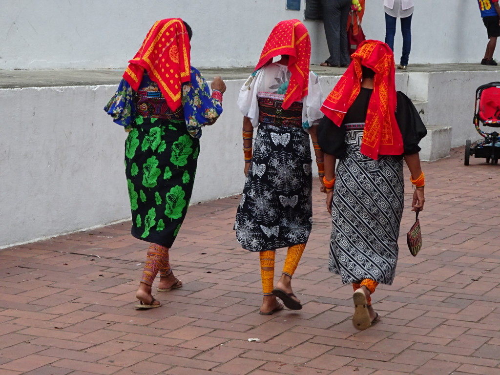 Traditional dress near the market in Panama City, Panama. ???