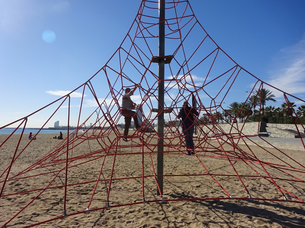 We all tried climbing this contraption by the sea. It was much harder than it looks and yet, I want one in my front yard.