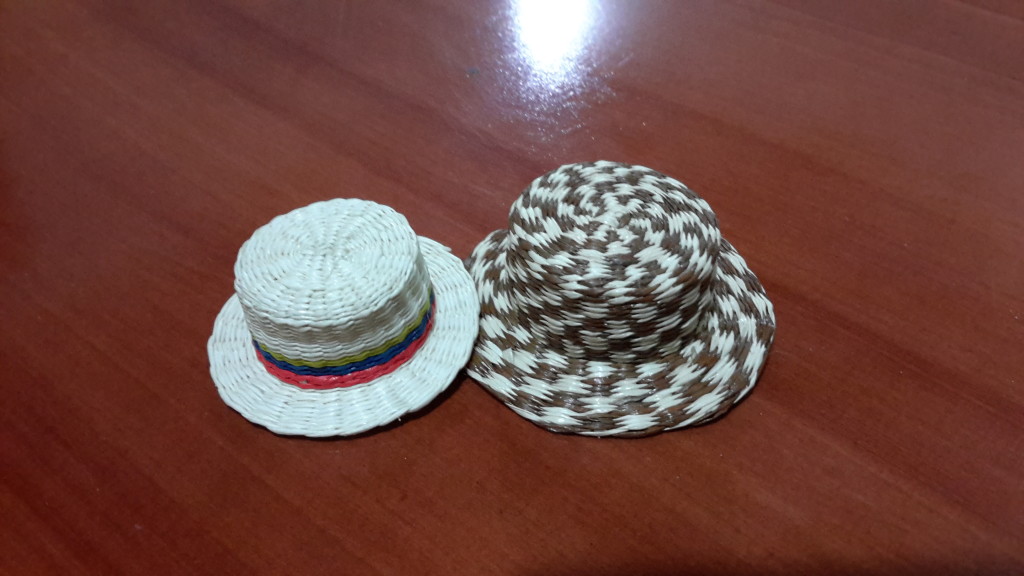 We purchased these minaiture hats at a womens' cooperative.
