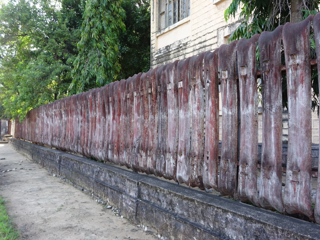My favorite fence in Tanga - old bumpers. Nothing in Africa is wasted.