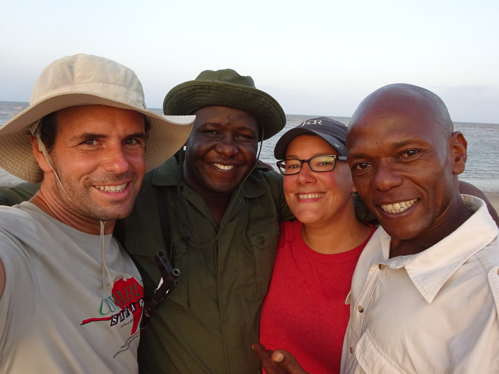 Group Shot - once we reached the ocean during our Saadani Walking Safari.