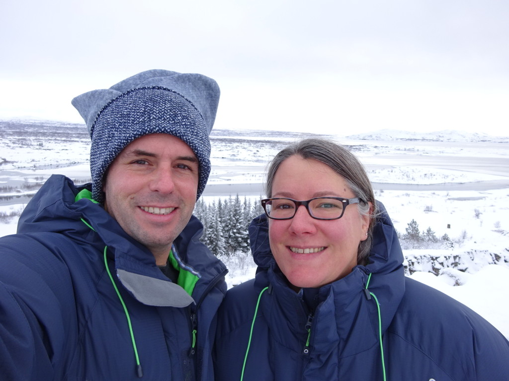 Our last full day in Iceland was spent on a tour of the Golden Circle. Behind us is the devide between North America and Eurasia. We feel divided between the contients at the moment so this seems about right.