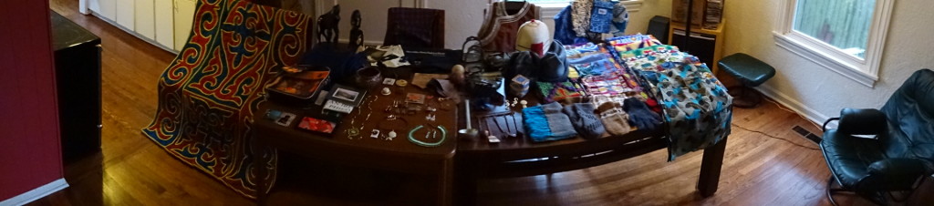 The next day I couldn't even fit everything into one panarama ((there's more stuff behind me).
